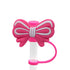 Straw Mouthpiece Silicone Dust Plug Decorative Buckle Clip Personalized Letter Label for Tumblers